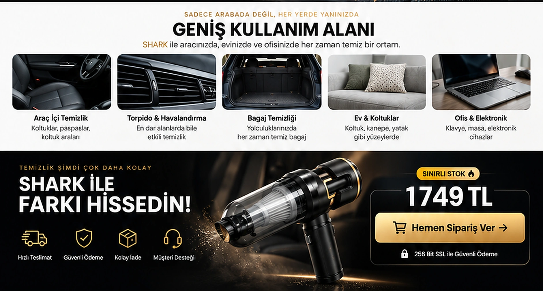 SHARK kullanım alanları ve sipariş çağrısı